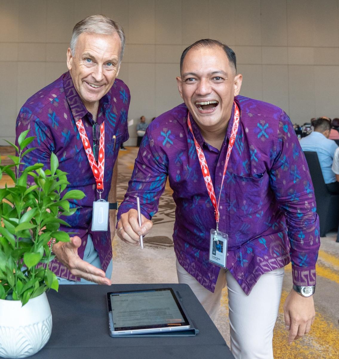 BHA Head of Sustainability John TG Nielsen with BHA Chairman Franklyn Kocek